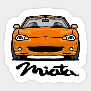 MX5 Miata NB Orange Sticker